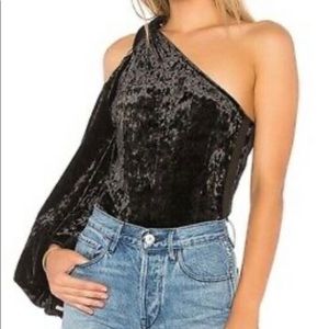 Hot As Hell On One Velvet Body Suit in Noir